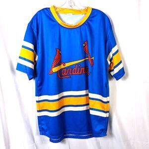 St Louis Cardinals XL Hockey Jersey Blues NHL MLB Cards